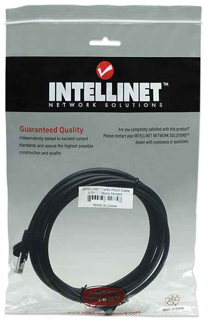 Intellinet Network Patch Cable, Cat5e, 5m, Black, CCA, U/UTP, PVC, RJ45, Gold Plated Contacts, Snagless, Booted, Lifetime Warranty