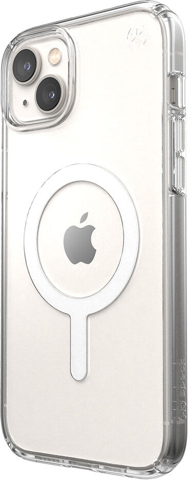 Speck Presidio Perfect Clear + MS Apple iPhone 14 Plus/15 Plus Clear - with Microban