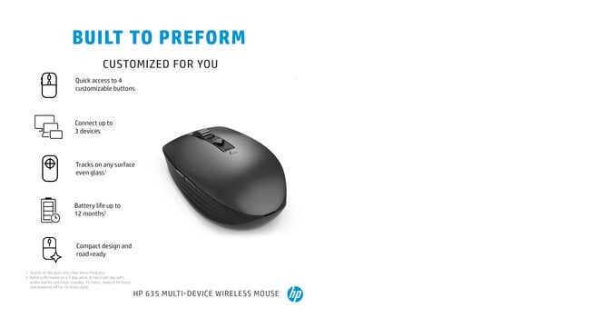 HP 635 Multi-Device Wireless Mouse