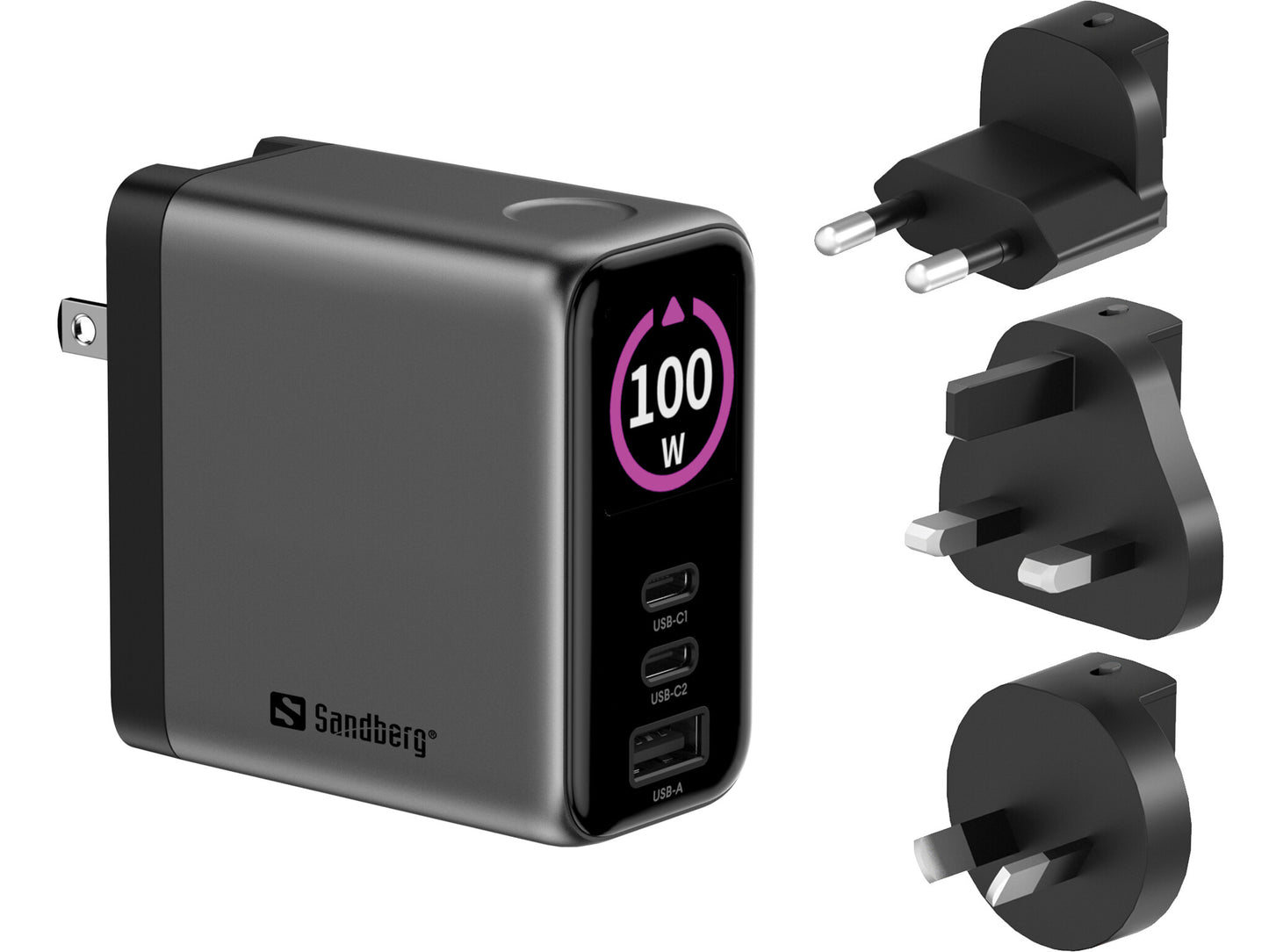 Sandberg Travel Charger PD100W Display