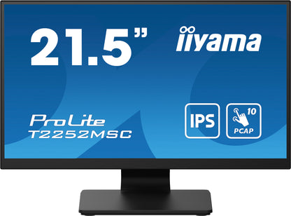 iiyama ProLite T2252MSC-B2 computer monitor 54.6 cm (21.5") 1920 x 1080 pixels Full HD LCD Touchscreen Black