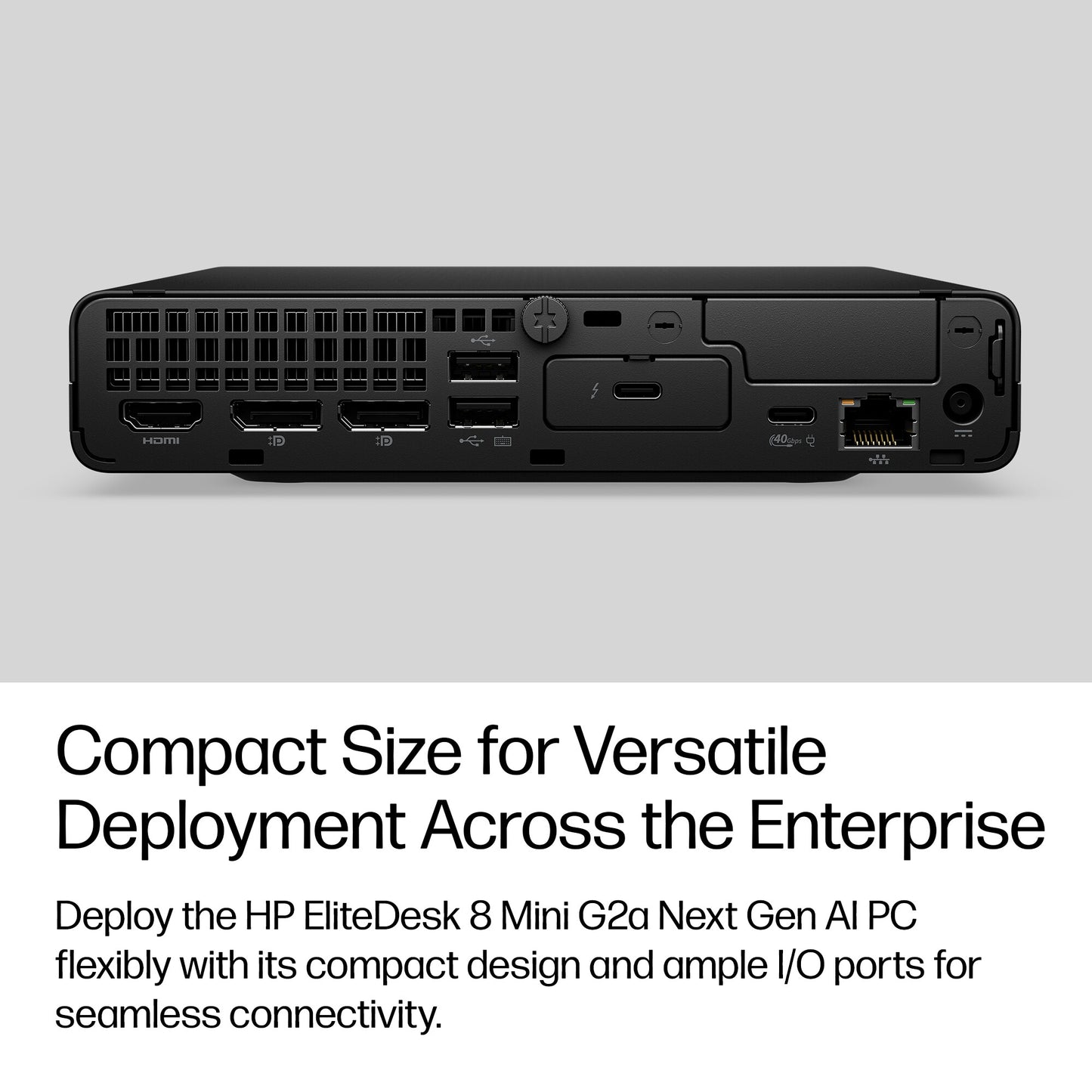 HP E22VBEA PC/workstation Copilot+ PC 445 16 GB DDR5-SDRAM 512 GB SSD Windows 11 Pro Mini PC AI PC