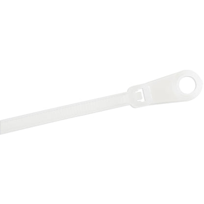 StarTech.com 6"(15cm) Cable Ties with Mounting Hole - 1/8"(3mm) wide, 1-1/2"(40mm) Bundle Dia. 40lb(18kg) Tensile Strength, Nylon 66 Self Locking Ties w/Screw Hole, UL Listed, 100 Pack