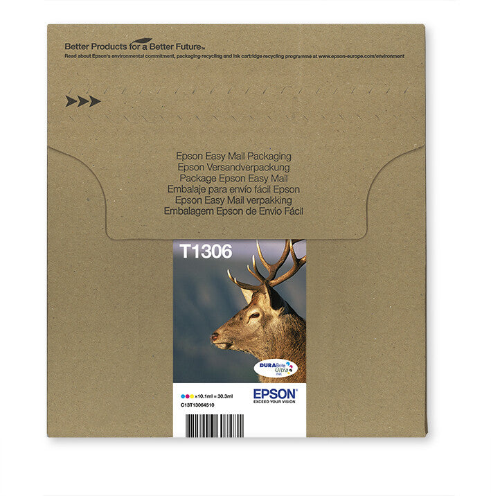 Epson Stag T1306 DURABrite Ultra Multipack 3-colours EasyMail Ink