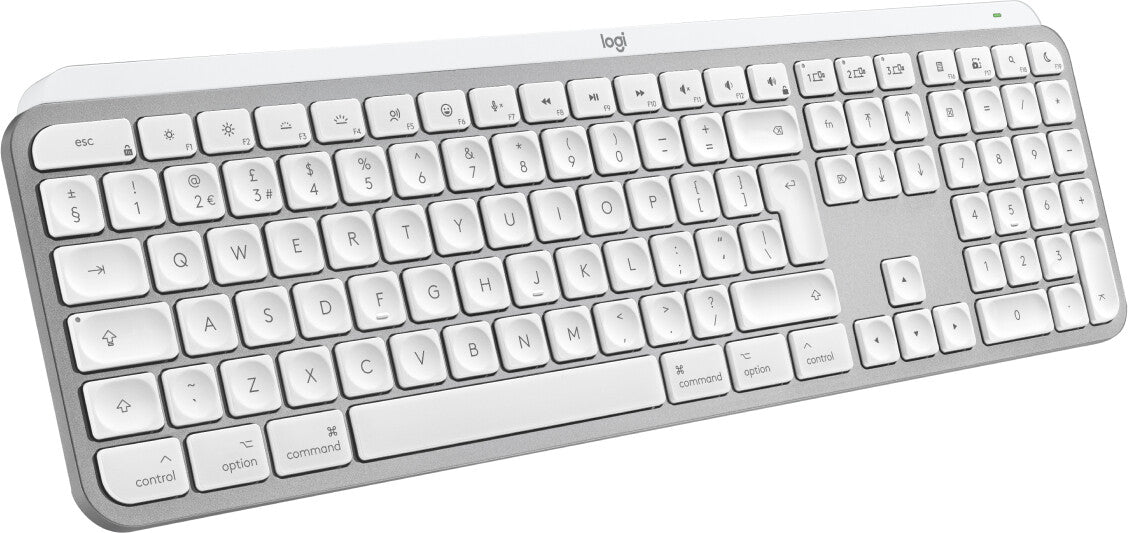Logitech MX Keys S for Mac keyboard Office RF Wireless + Bluetooth QWERTY UK English Aluminium, White