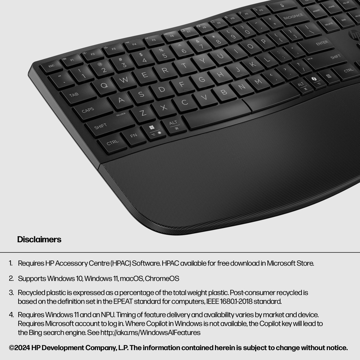 HP 685 Comfort Dual-Mode Keyboard, QWERTY