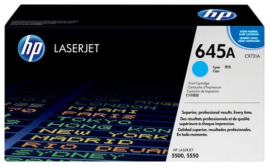 HP 645A Cyan Original LaserJet Toner Cartridge