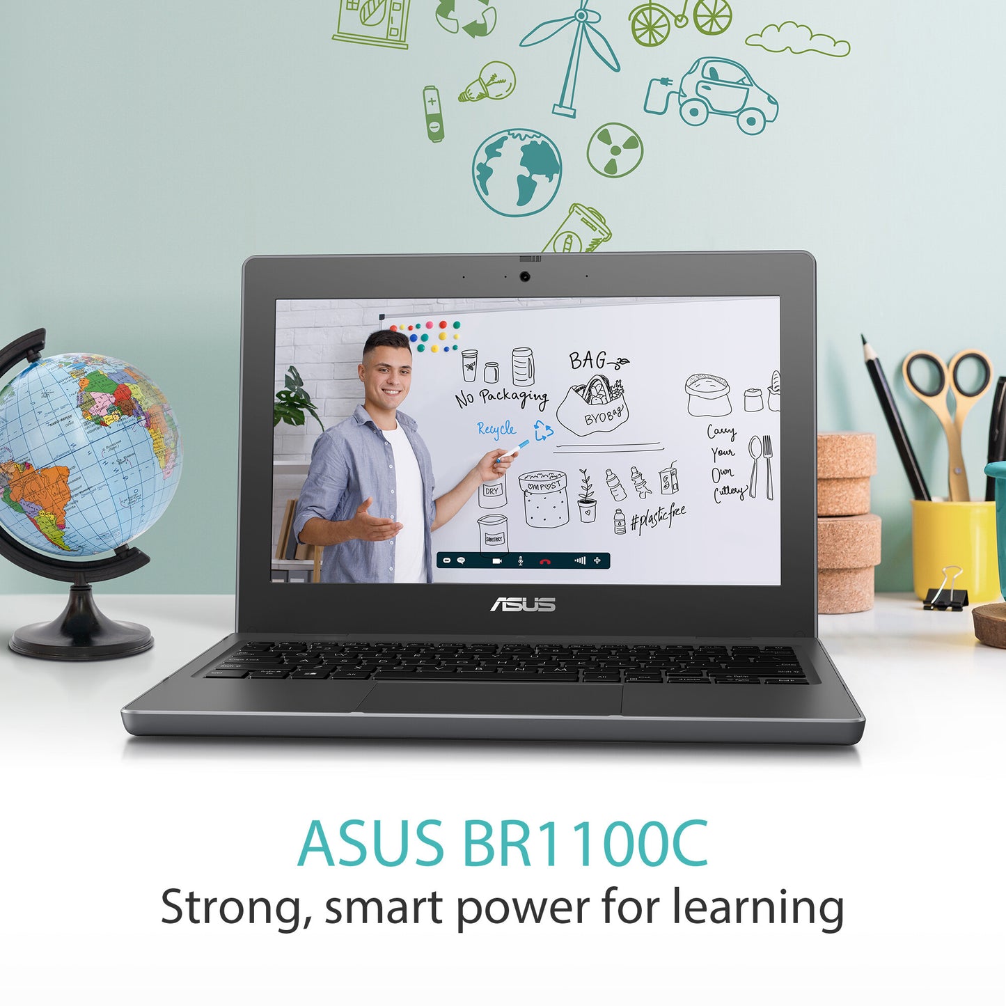 ASUS BR1100C-C81XA Intel® Celeron® N N4500 Laptop 29.5 cm (11.6") HD 8 GB DDR4-SDRAM 128 GB eMMC Wi-Fi 6 (802.11ax) Windows 11 Pro Education Grey