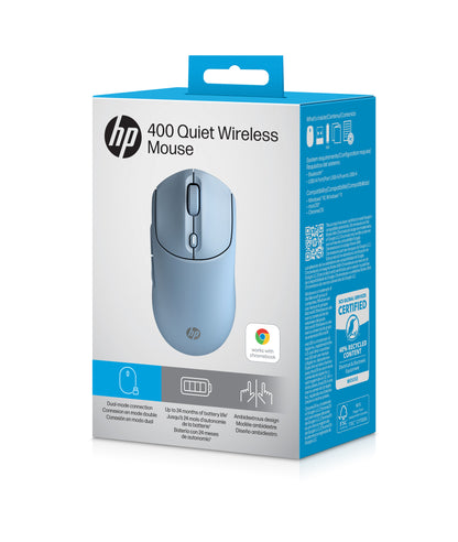 HP 400 Quiet Blue Wireless Mouse
