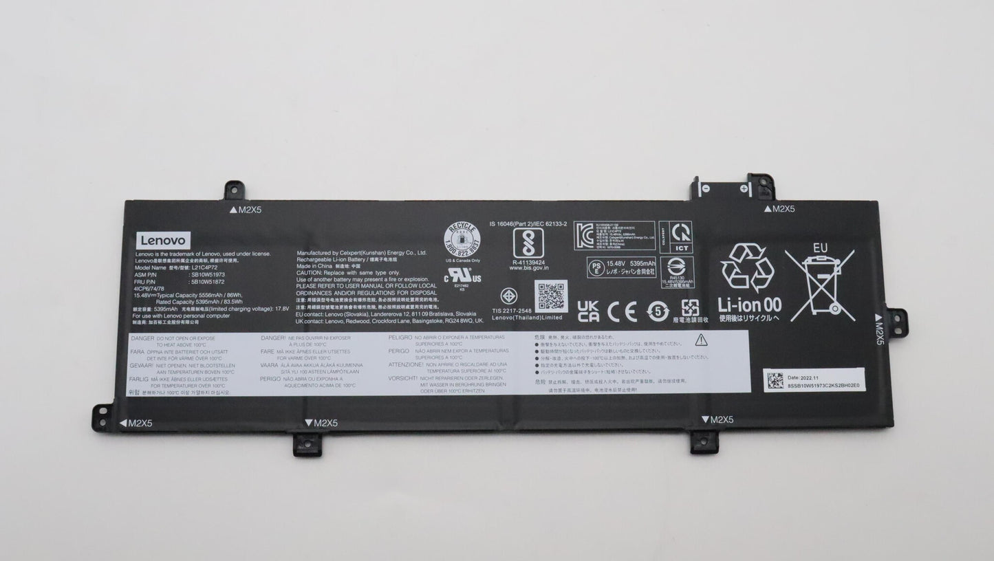 Lenovo 5B10W51872 laptop spare part Battery