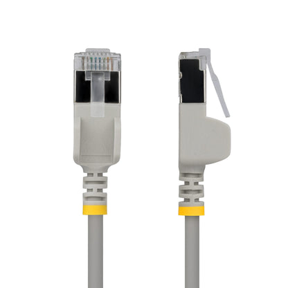 StarTech.com 2m Gray Ultra Slim Cat6A Ethernet Cable, Snagless, FTP, Pure Bare Copper Wire, 34AWG Slim RJ45 Network Patch Cord, Individually Tested