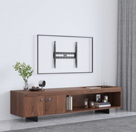 Manhattan Wall Mount for TV & Monitors (Fixed Low Profile), For screens 32" to 55", VESA compatibility: all between 75x75mm to 400x400mm - check the dimensions of the four mounting holes on back of screen to ensure it fits, Max 45kg, Black, Bracket