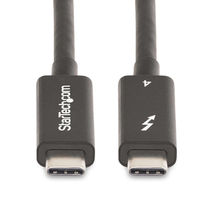StarTech.com 6.6ft (2m) Active Thunderbolt 4 Cable, 40Gbps, 100W Power Delivery, 4K/8K Video, Intel-Certified Thunderbolt Cable - Compatible w/ USB4/Thunderbolt 4/ USB 3.2/ USB Type-C/DisplayPort/Thunderbolt 3