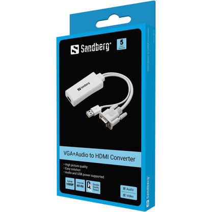 Sandberg VGA+Audio to HDMI Converter