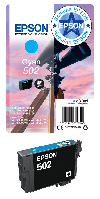 Epson Singlepack Yellow 502XL Ink