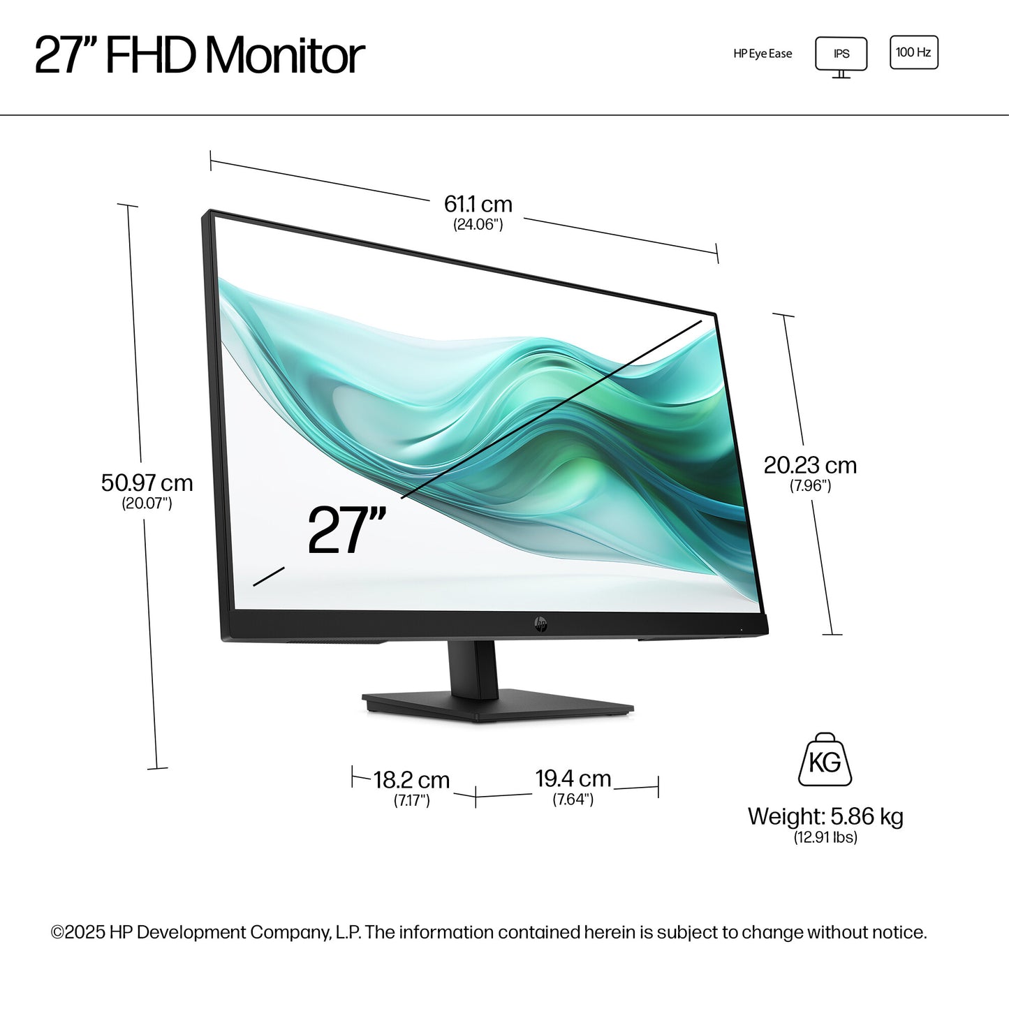 HP Series 3 Pro 27 inch FHD Monitor - 327ph