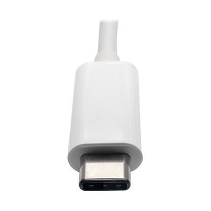 Tripp Lite U444-06N-HU-C USB-C to HDMI Adapter with USB 3.x (5Gbps) Hub Port and PD Charging, HDCP, White
