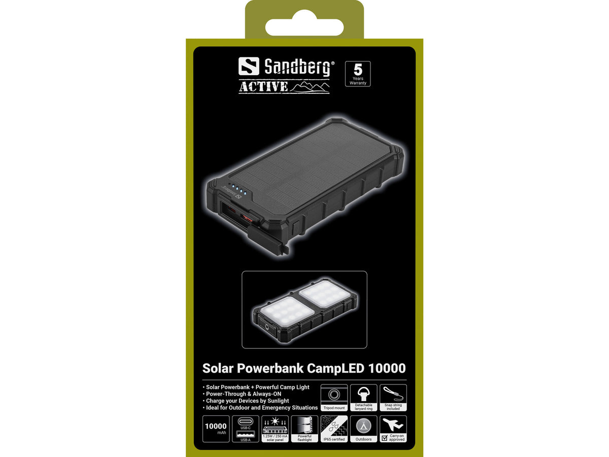 Sandberg Solar Powerbank CampLED 10000