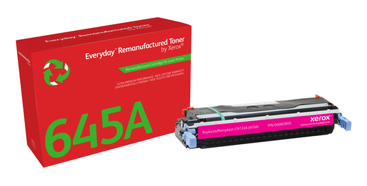 Everyday ™ Magenta Remanufactured Toner by Xerox compatible with HP 645A (C9733A), Standard capacity