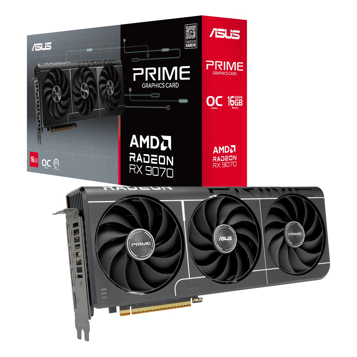 ASUS Prime -RX9070-O16G-EVO AMD Radeon RX 9070 16 GB GDDR6