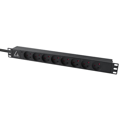 Lanview LVR-2MDK-LIC-DK8 power distribution unit (PDU) 8 AC outlet(s) 1U Black