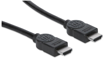Manhattan HDMI 4K@30Hz Cable with Ethernet, 1m, Suitable for ALL 1080p/HD and Majority of 4K Uses (Check Your System 4K Specification to Be Sure), Black, High Speed, Lifetime Warranty, Equivalent to HDMM1MHS