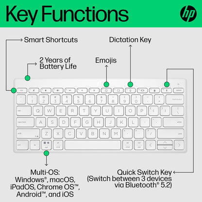 HP 350 Compact Multi-Device Bluetooth Keyboard