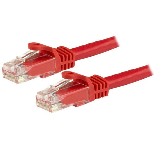 StarTech.com 3m CAT6 Ethernet Cable - Red CAT 6 Gigabit Ethernet Wire -250MHz 100W PoE RJ45 UTP Network/Patch Cord Snagless w/Strain Relief Individually Tested