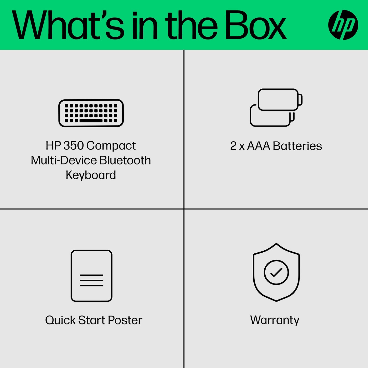 HP 350 Compact Multi-Device Bluetooth Keyboard