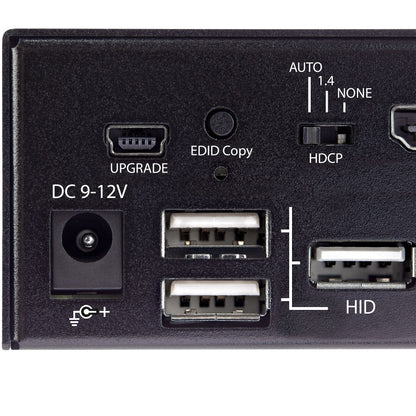 StarTech.com 2 Port HDMI KVM Switch - Single Monitor 4K 60Hz Ultra HD HDR - Desktop HDMI 2.0 KVM Switch with 2 Port USB 3.0 Hub (5Gbps) and 4x USB 2.0 HID, Audio - Hotkey Switching - TAA