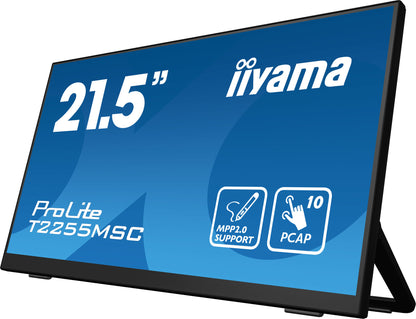 iiyama ProLite T2255MSC-B1 computer monitor 54.6 cm (21.5") 1920 x 1080 pixels Full HD LCD Touchscreen Black