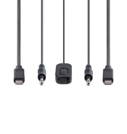 StarTech.com 2-Port USB-C Cable KVM Switch, 4K 60Hz DisplayPort Output, Compact KVM with 4ft/1.2m USB Type-C/Audio Integrated Cables, Bus Powered - Remote Push-Button/Hotkey Switching