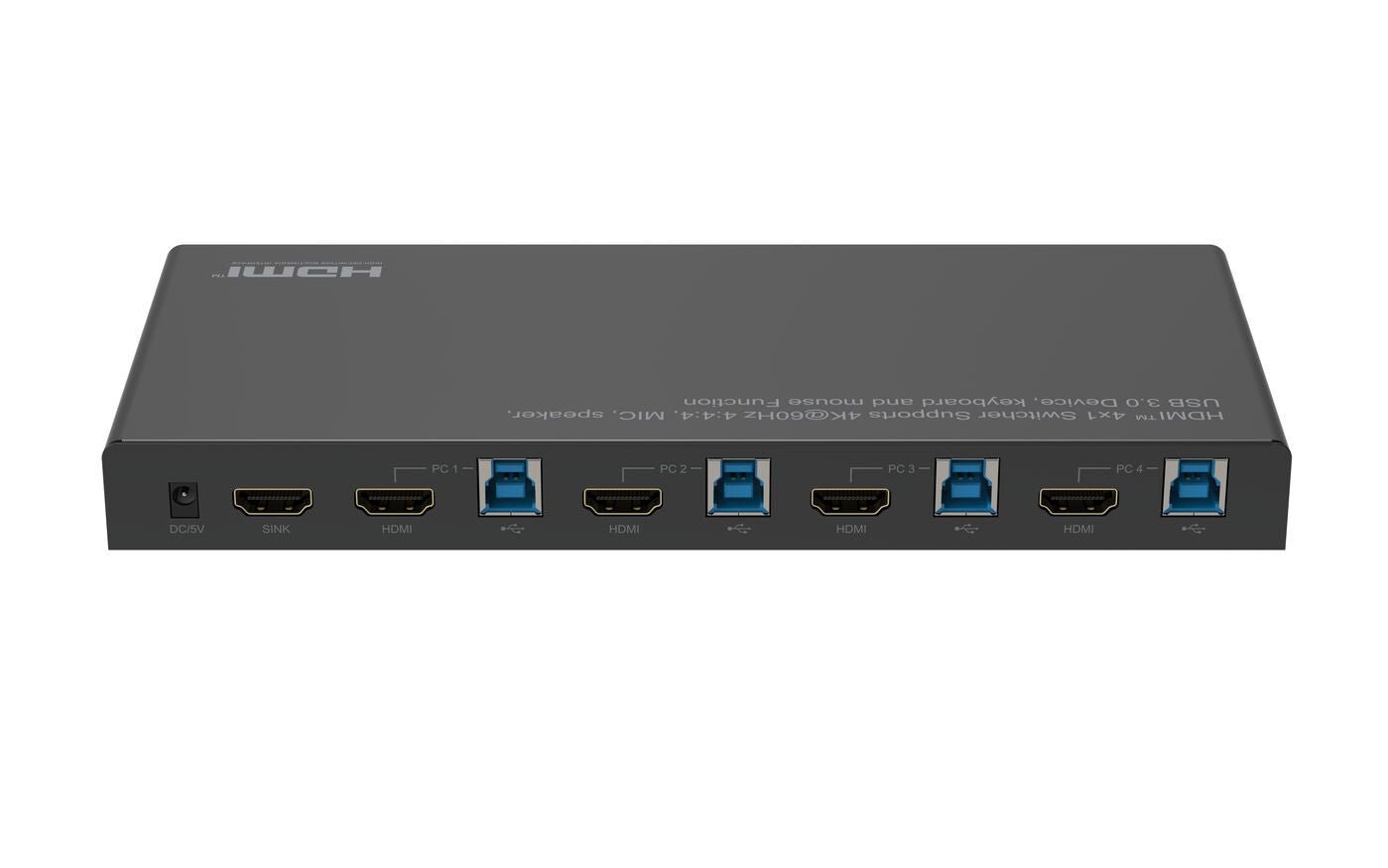 Microconnect MC-HDMIKVM0401-USB3-4K KVM switch Black