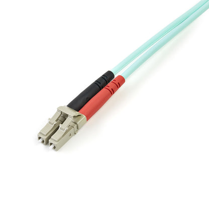 StarTech.com 2m (6ft) LC/UPC to LC/UPC OM3 Multimode Fiber Optic Cable, Full Duplex 50/125µm Zipcord Fiber Cable, 100G, Low Insertion Loss, LSZH Fiber Jumper Cord