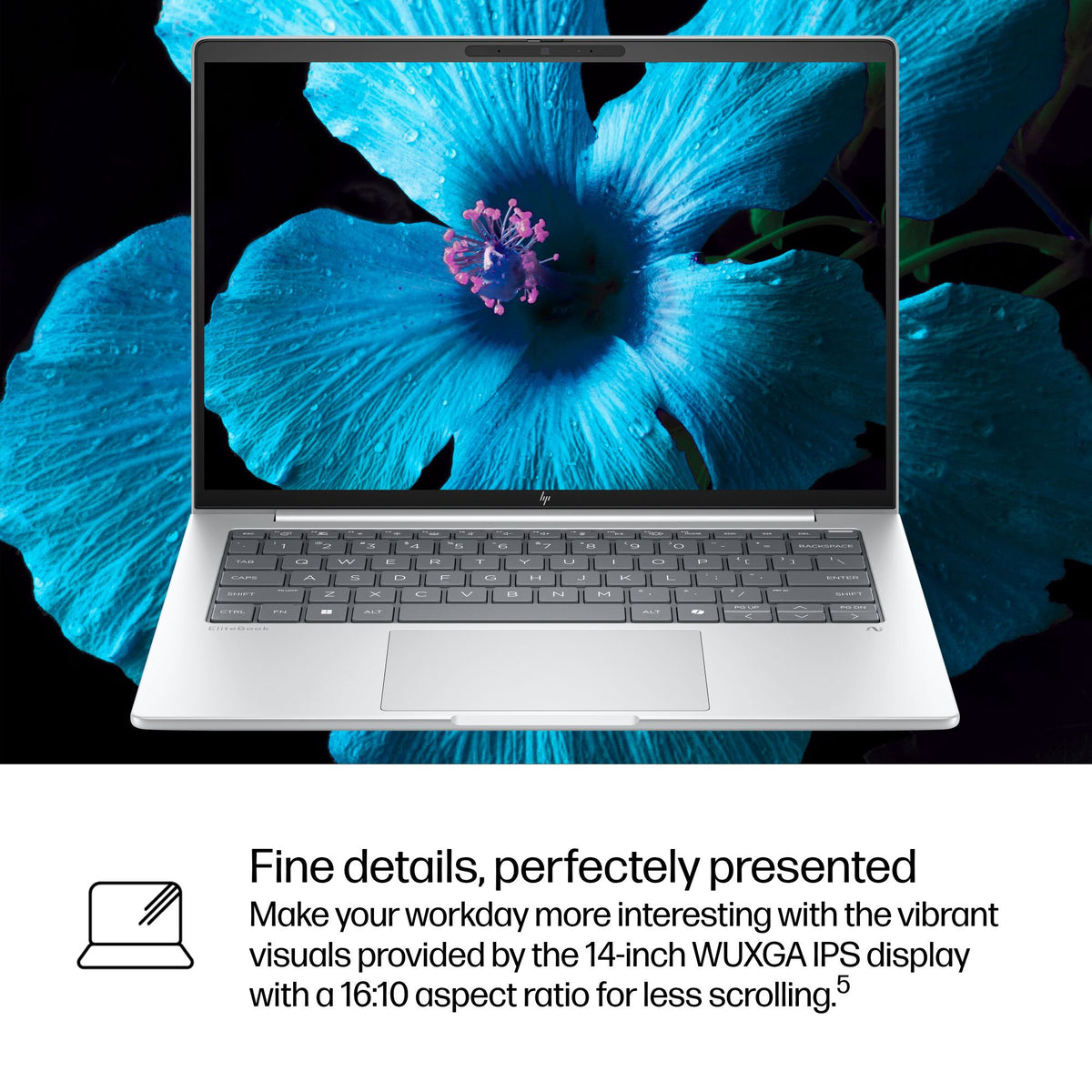 HP EliteBook 8 G1i Next Gen AI Wolf Pro Security Edition Copilot+ PC Intel Core Ultra 5 228V Laptop 35.6 cm (14") WUXGA 32 GB LPDDR5x-SDRAM 512 GB SSD Wi-Fi 7 (802.11be) Windows 11 Pro Silver