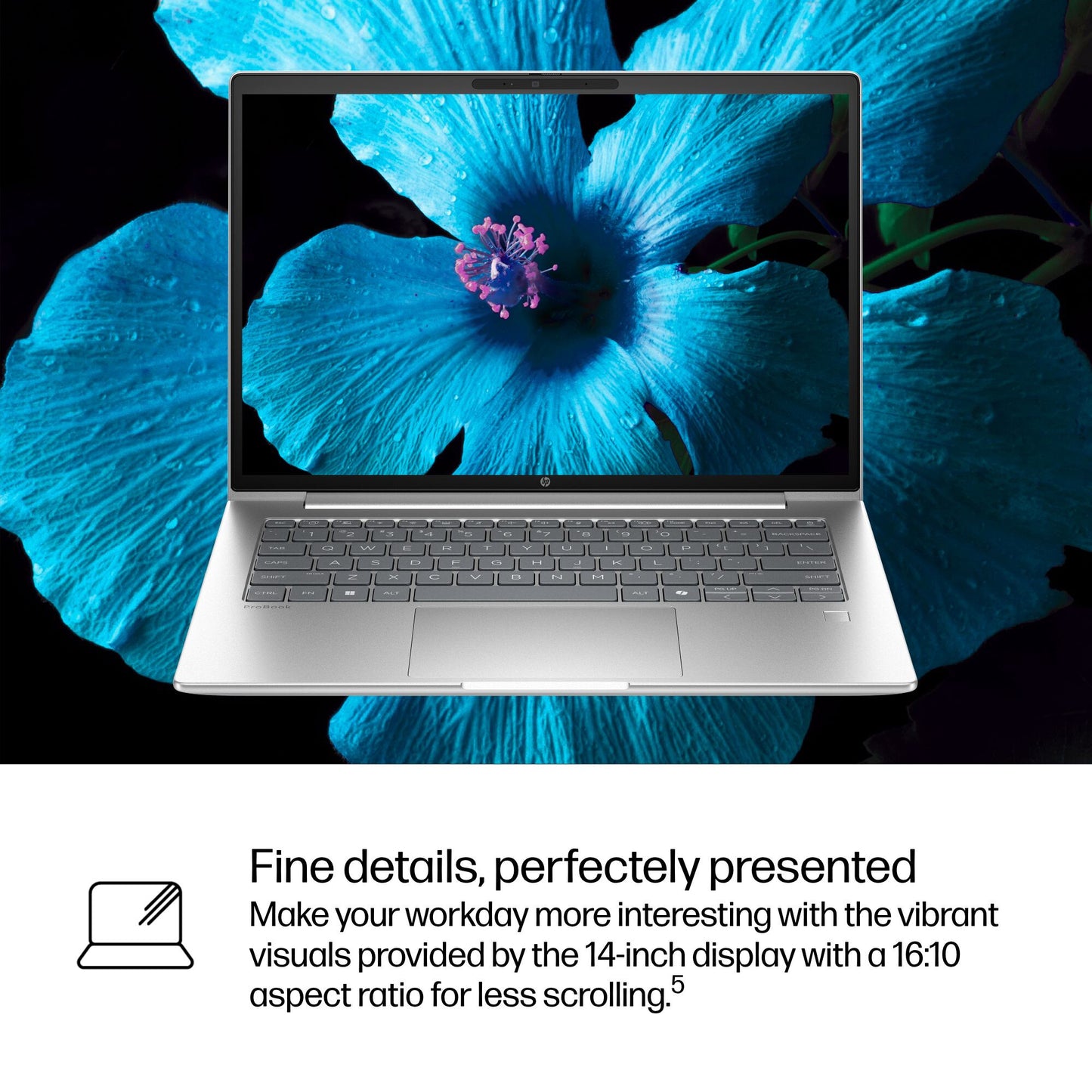 HP ProBook 4 G1iR Intel Core 5 120U Laptop 35.6 cm (14") WUXGA 16 GB DDR5-SDRAM 256 GB SSD Wi-Fi 6E (802.11ax) Windows 11 Pro Silver