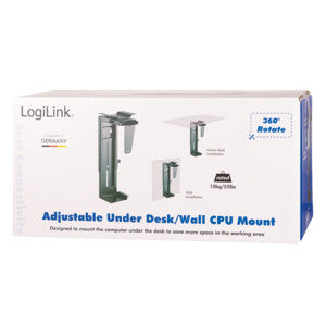 LogiLink EO0005 CPU holder Desk-mounted CPU holder Black