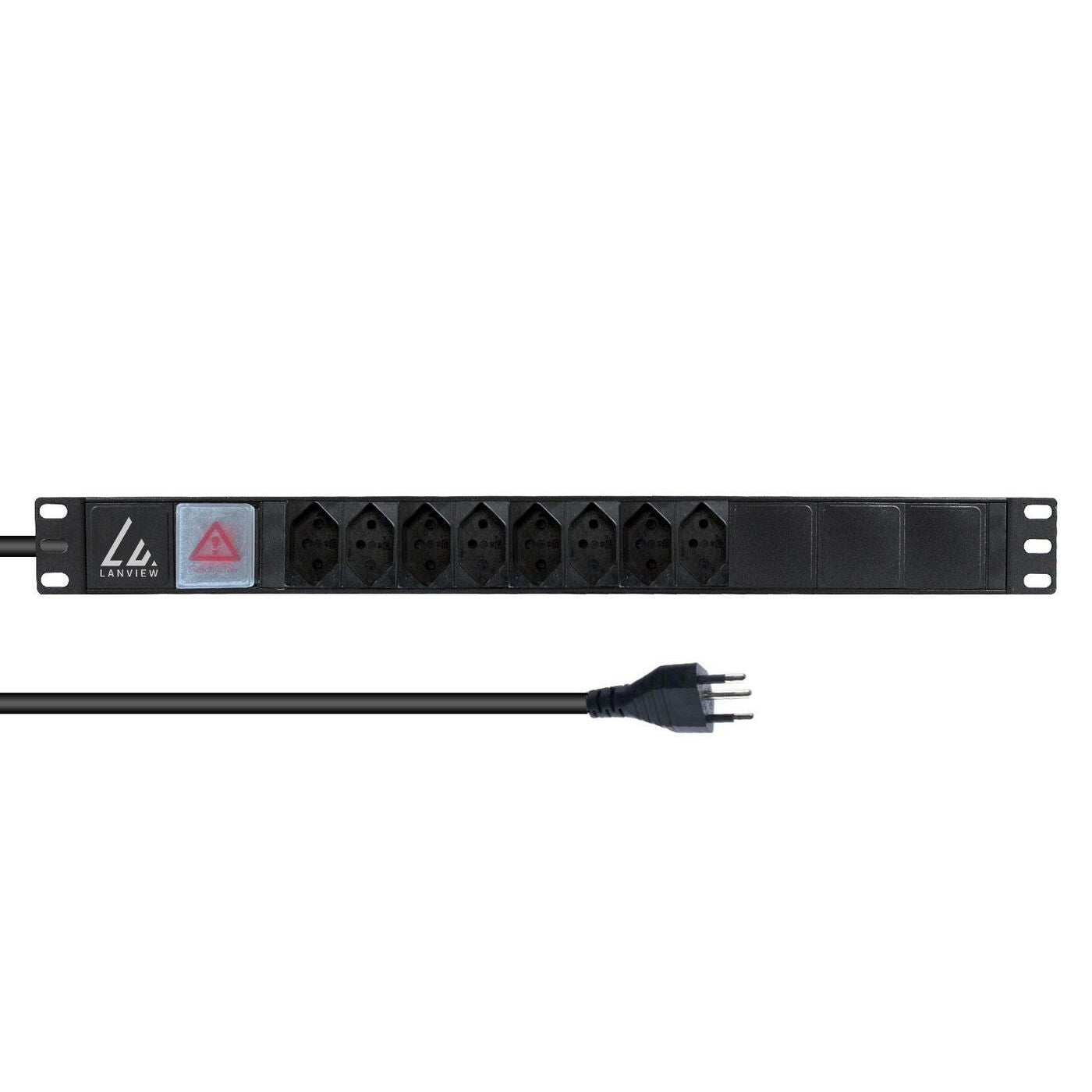Lanview LVR-2MCH-SW-CH8 power distribution unit (PDU) 1U Black