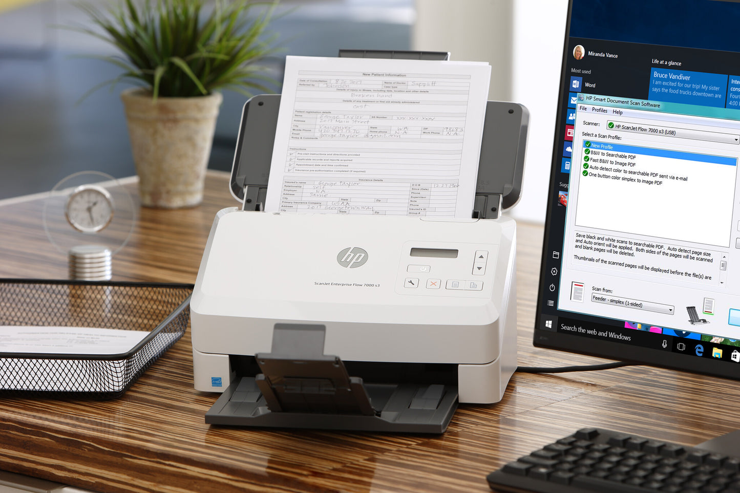 HP ScanJet Enterprise Flow 7000 s3 Sheet-fed scanner 600 x 600 DPI A4 White
