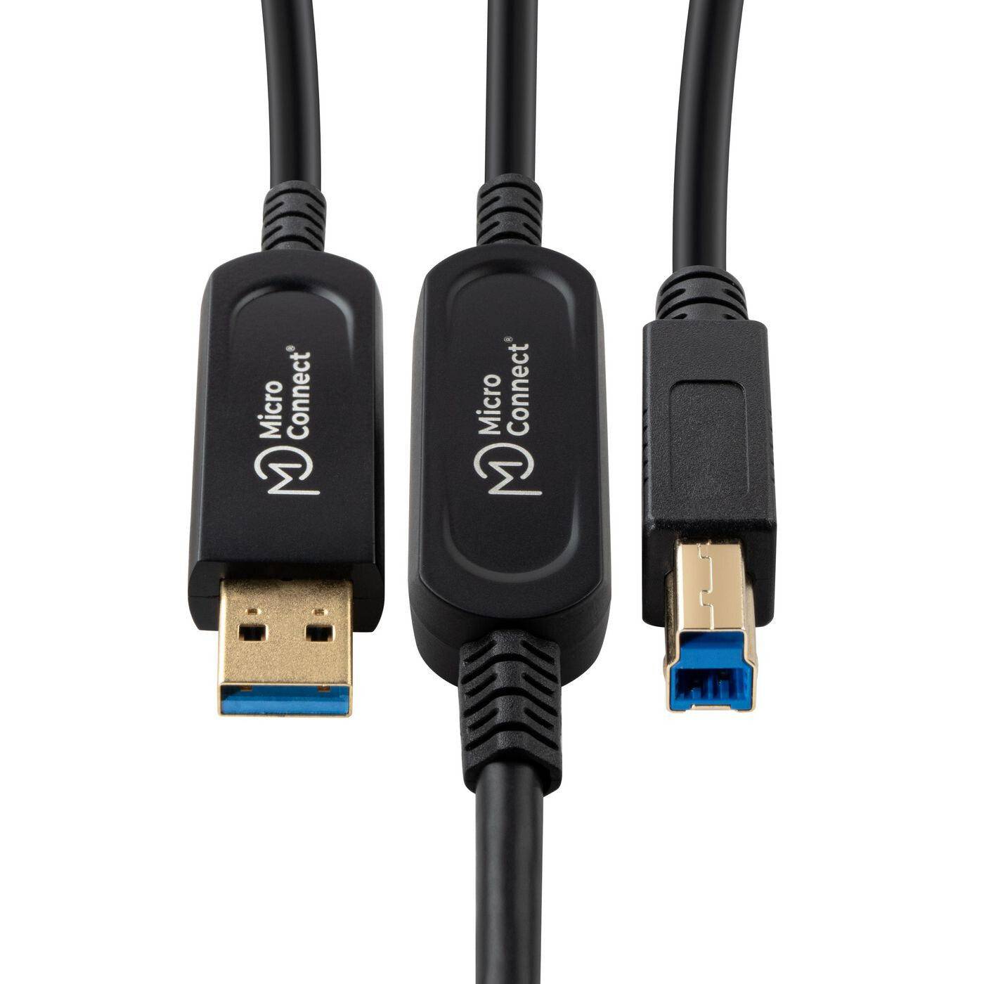 Microconnect MC-USB3.0AB10OP USB cable USB 3.2 Gen 2 (3.1 Gen 2) 10 m USB A USB B Black