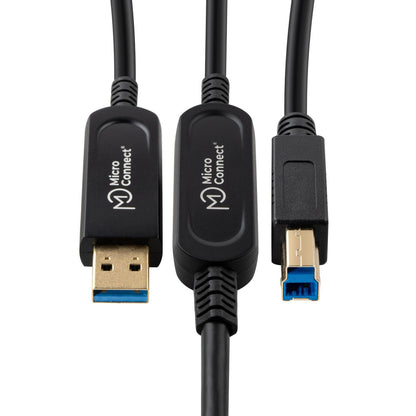 Microconnect MC-USB3.0AB10OP USB cable USB 3.2 Gen 2 (3.1 Gen 2) 10 m USB A USB B Black