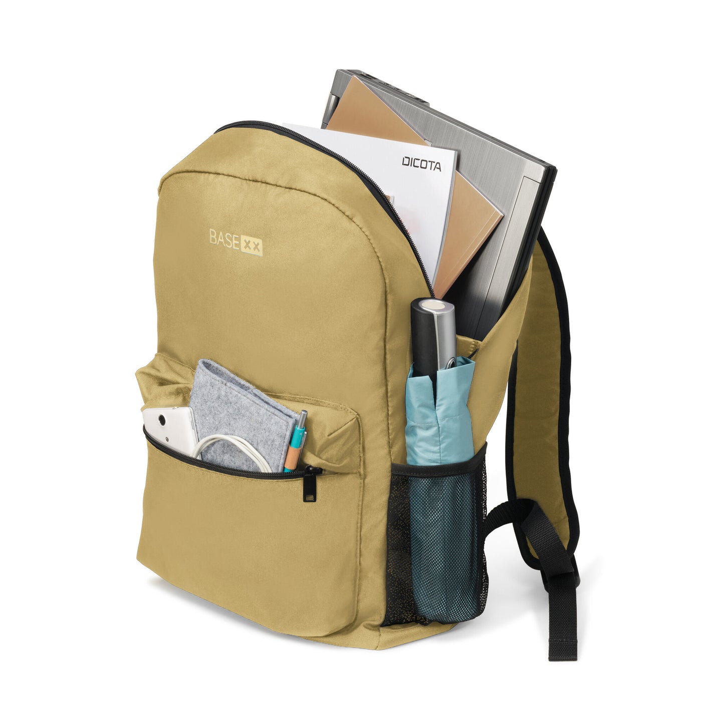 BASE XX D31966 laptop case 39.6 cm (15.6") Backpack Brown, Camel colour