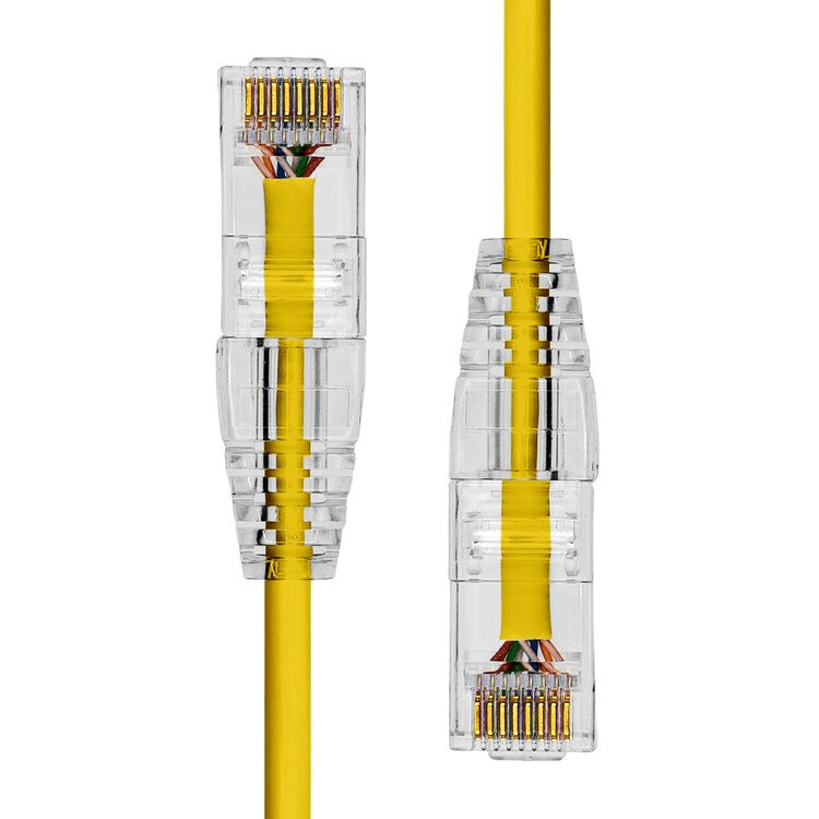 ProXtend Ultra Slim CAT6 U/UTP CU LSZH Ethernet Cable Yellow 5M