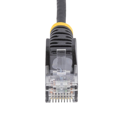 StarTech.com 10m Black Slim CAT6 Ethernet Cable, Snagless, 100W PoE, UTP, LSZH, 28AWG Pure Bare Copper Wire, Slim RJ45 Network Patch Cord w/Strain Reliefs, Individually Tested