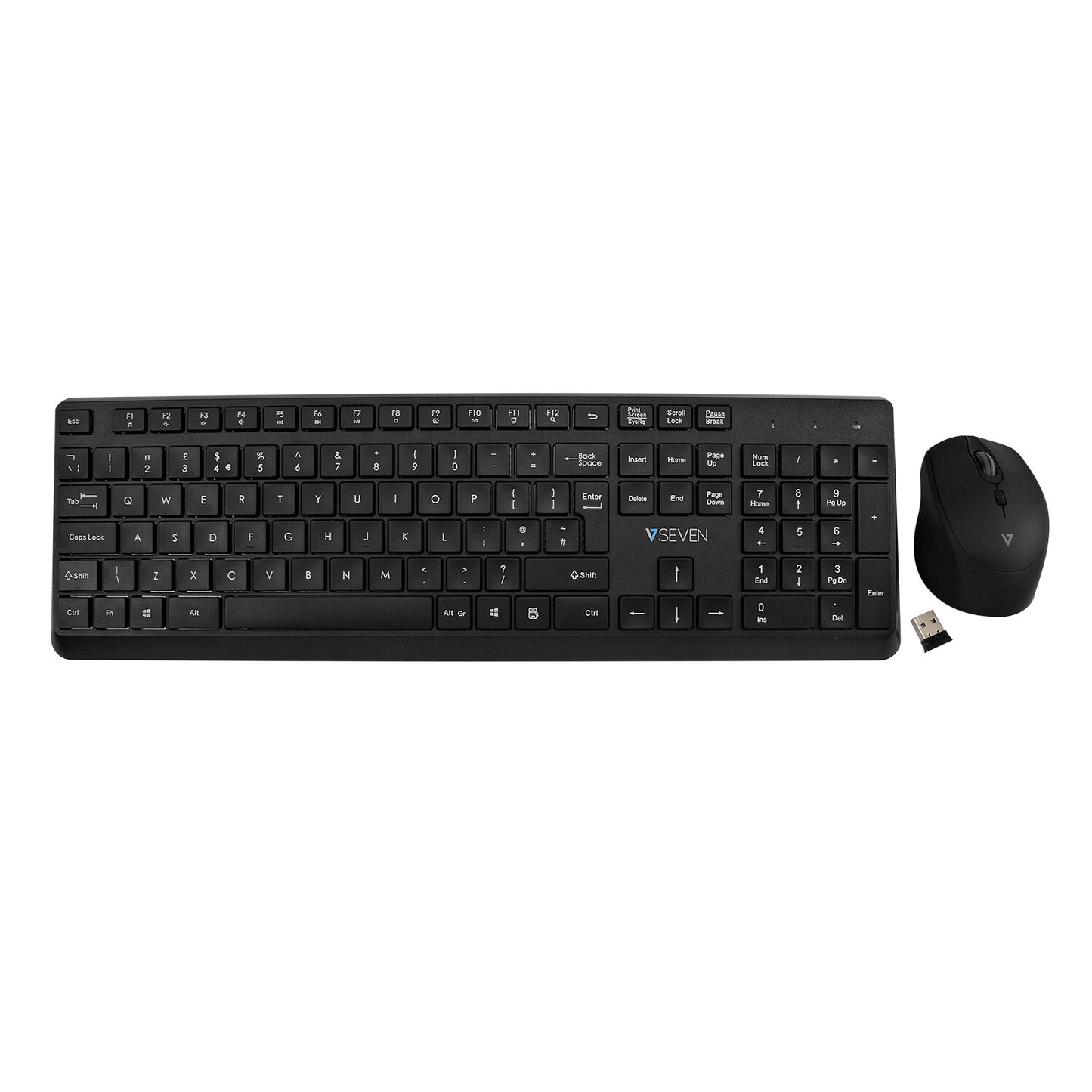 V7 CKW350UK Wireless Keyboard and Mouse Combo - UK Layout