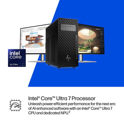 HP Z2 Tower G1i Intel Core Ultra 7 265 16 GB DDR5-SDRAM 1 TB SSD Windows 11 Pro Workstation AI Workstation, AI PC Black
