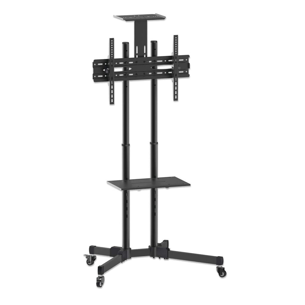 Manhattan TV & Monitor Mount, Trolley Stand, 1 screen, Screen Sizes: 37-65", Black, VESA 200x200 to 600x400mm, Max 40kg, LFD, Lifetime Warranty