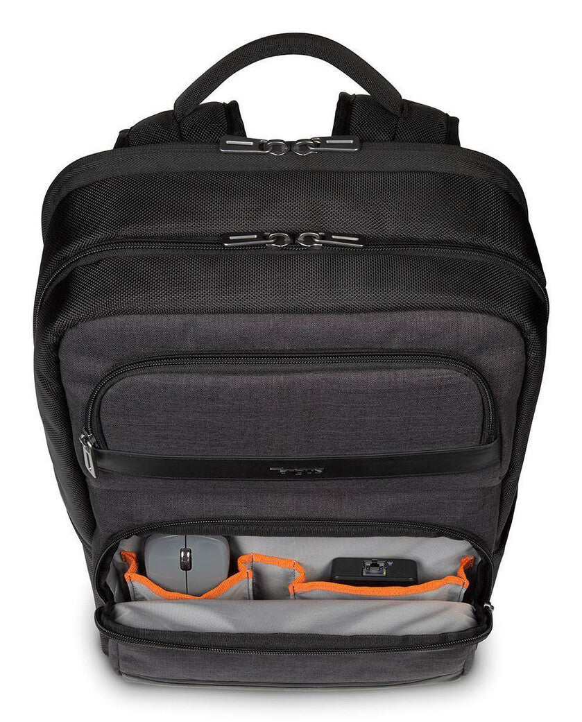Targus CitySmart backpack Casual backpack Black, Grey Faux leather, Polyurethane (PU)