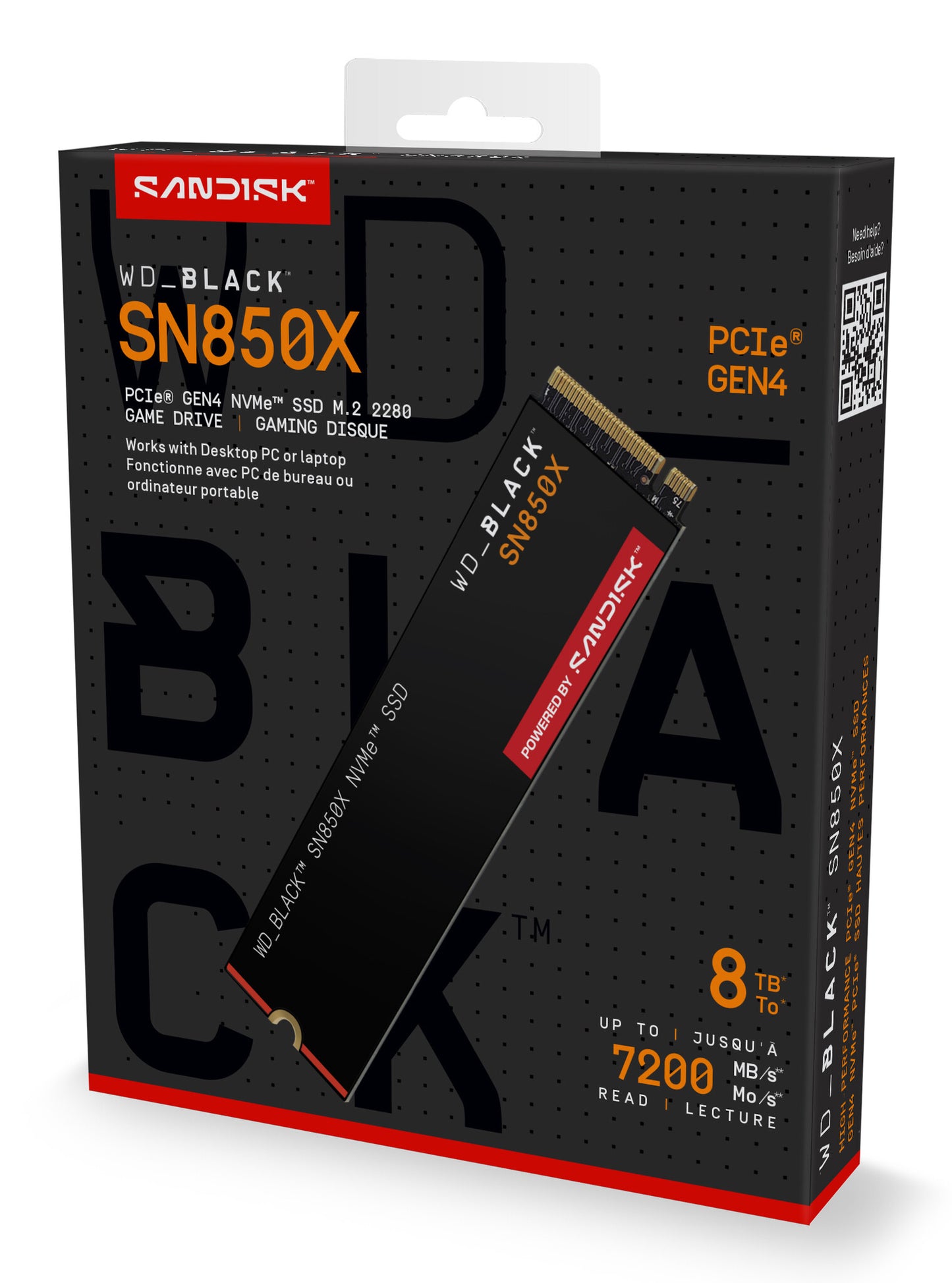 SanDisk Black WD_BLACK™ SN850X NVMe™ SSD POWERED BY 8 TB