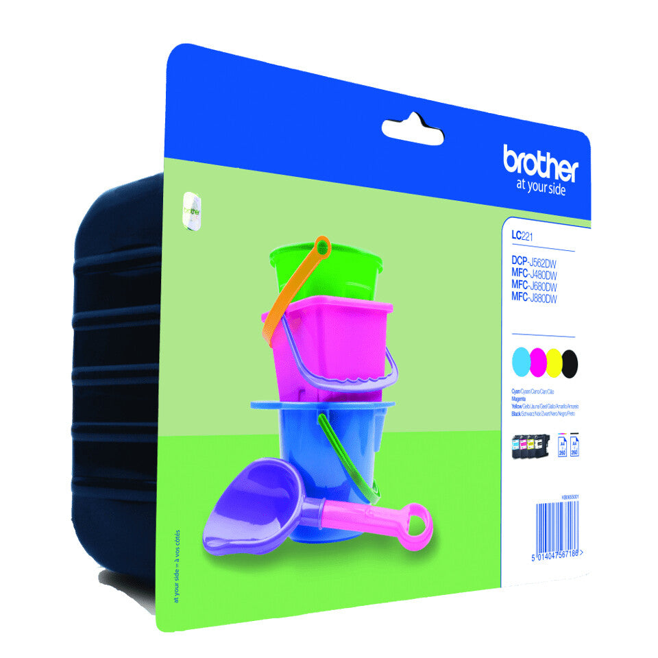 Brother LC-221 ink cartridge 4 pc(s) Original Standard Yield Black, Cyan, Magenta, Yellow